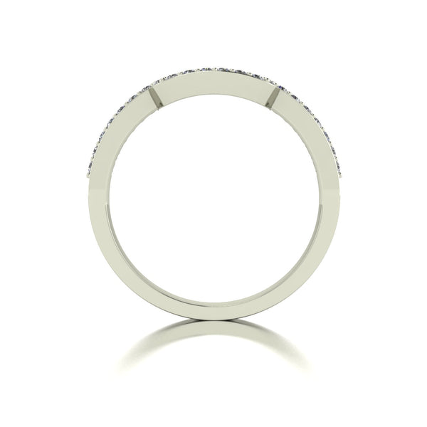 0.25ct (24x 1.3mm) Round Moissanite Set Eternity Ring