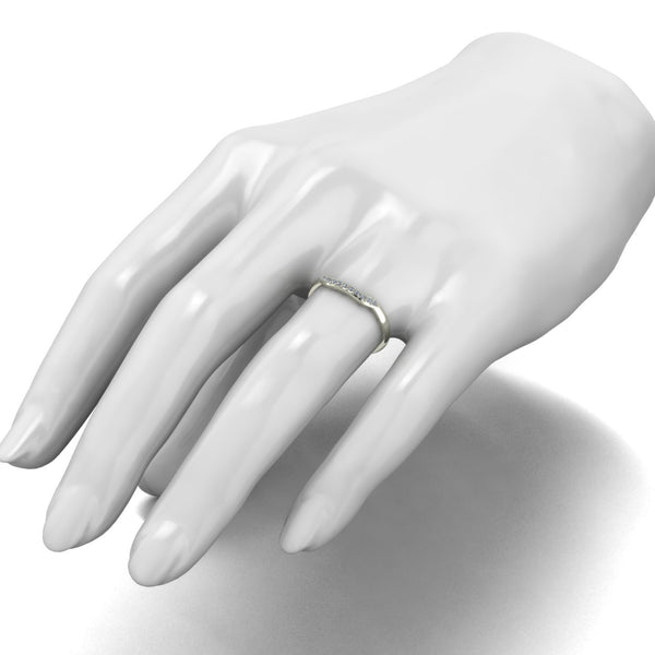 0.10ct (11x 1.3mm) NEW Round Moissanite Set Eternity Ring