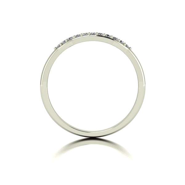 0.10ct (11x 1.3mm) NEW Round Moissanite Set Eternity Ring