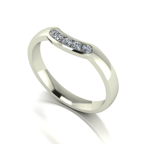 0.15ct (5x 1.9mm) Round Moissanite Set Eternity Ring