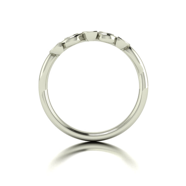 0.05ct (5x 1.3mm) New Round Moissanite Set Eternity Ring