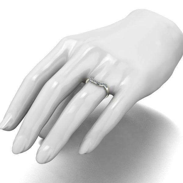 0.33ct (11x 1.9mm) Round Moissanite Set Eternity Ring