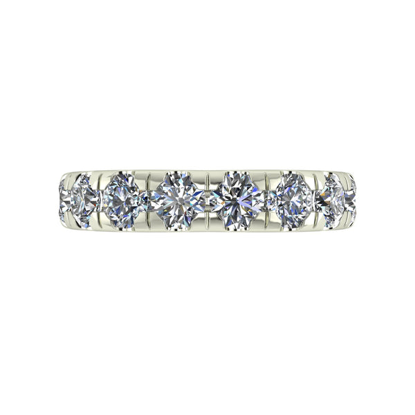 2.00ct (8x 4.0mm) NEW Round Moissanite Set Eternity Ring