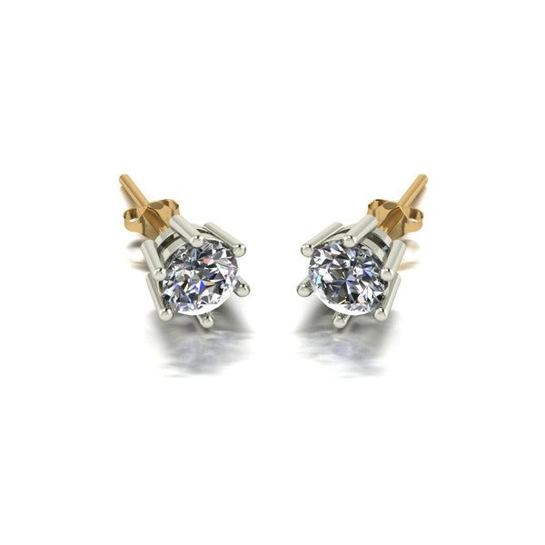 0.50ct (2x 4.0mm) Round Moissanite Set Earrings