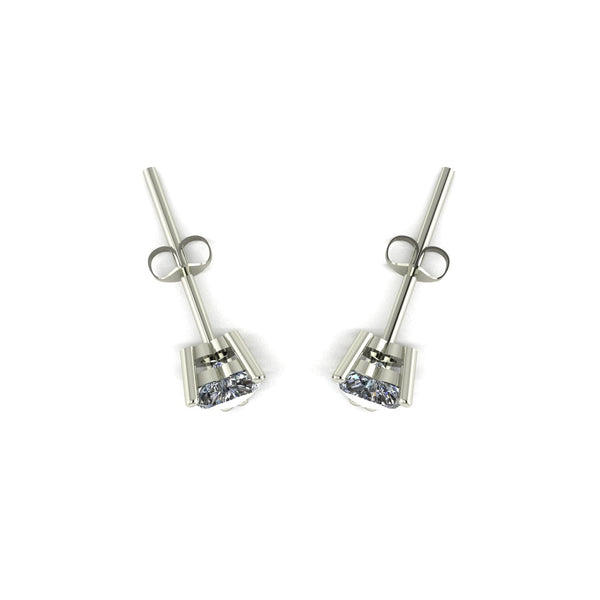0.50ct (2x 4.5mm) Heart Moissanite Set Earrings
