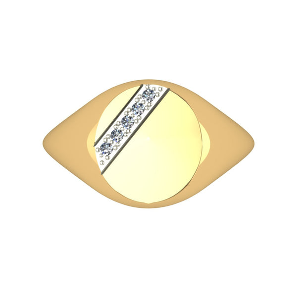 0.05ct (5x 1.3mm) Round Moissanite Set Men's Ring