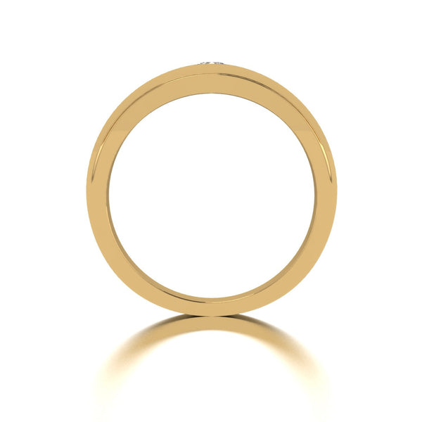 0.20ct (1x 3.5mm) Round Moissanite Set Men's Ring