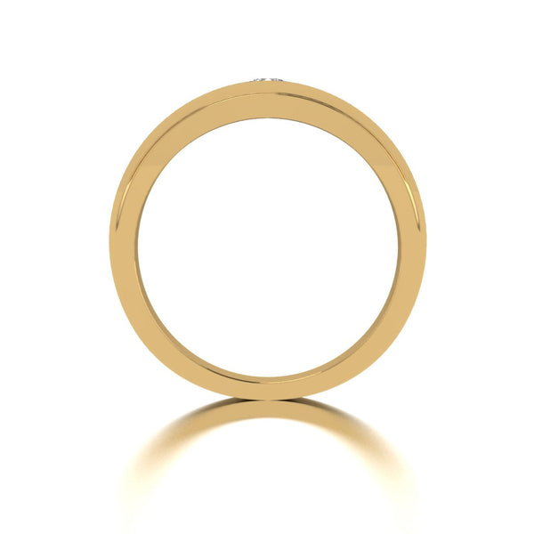 0.20ct (1x 3.5mm) Round Moissanite Set Men's Ring