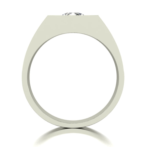 1.00ct (1x 6.5mm) Round Moissanite Set Men's Ring