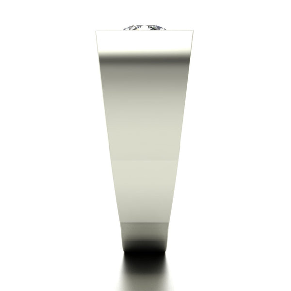 1.00ct (1x 6.5mm) Round Moissanite Set Men's Ring