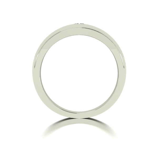 0.20ct (1x 3.5mm) Round Moissanite Set Men's Ring