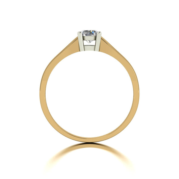 0.33ct (1x 4.5mm) Round Moissanite Set Single Stone Ring
