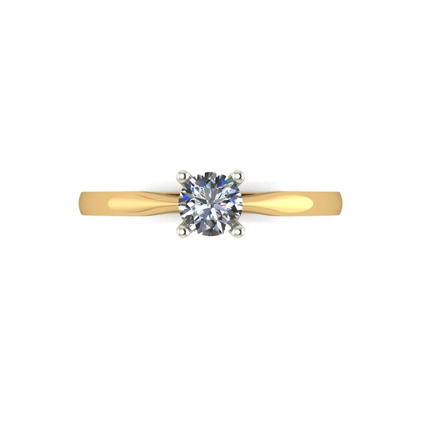 0.33ct (1x 4.5mm) Round Moissanite Set Single Stone Ring
