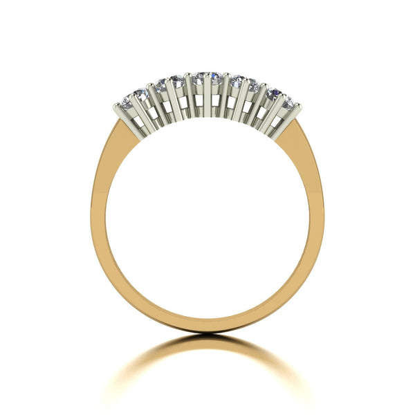 0.75ct (5x 3.25mm) Round Moissanite Set Eternity Ring