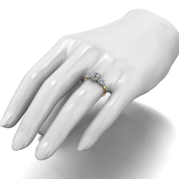 2.00ct (1x 7.0mm, 2x 4.5mm & 2x 2.5mm) Round Moissanite Set Eternity Ring