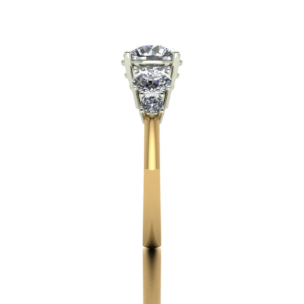 2.00ct (1x 7.0mm, 2x 4.5mm & 2x 2.5mm) Round Moissanite Set Eternity Ring