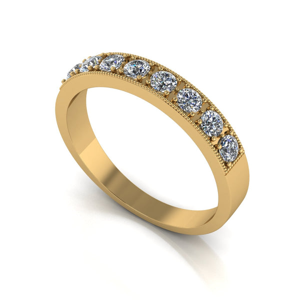 0.50ct (8x 2.5mm) Round Moissanite Set Eternity Ring