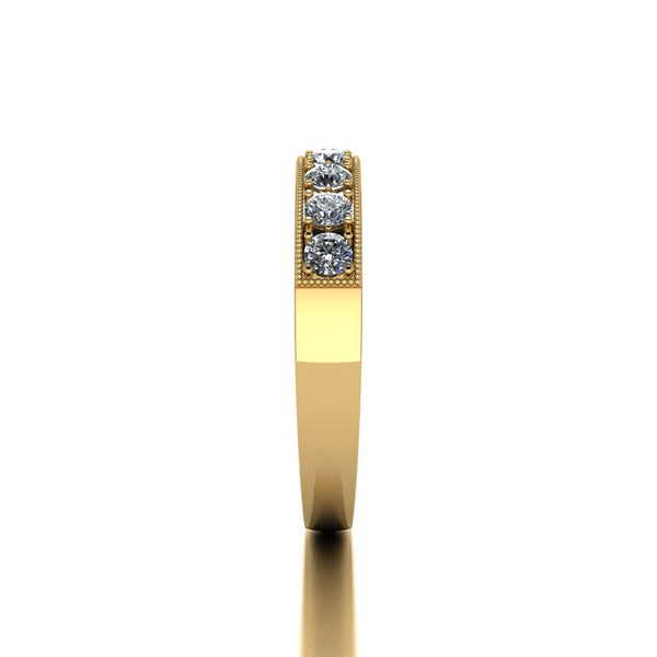 0.50ct (8x 2.5mm) Round Moissanite Set Eternity Ring