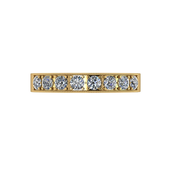 0.50ct (8x 2.5mm) Round Moissanite Set Eternity Ring