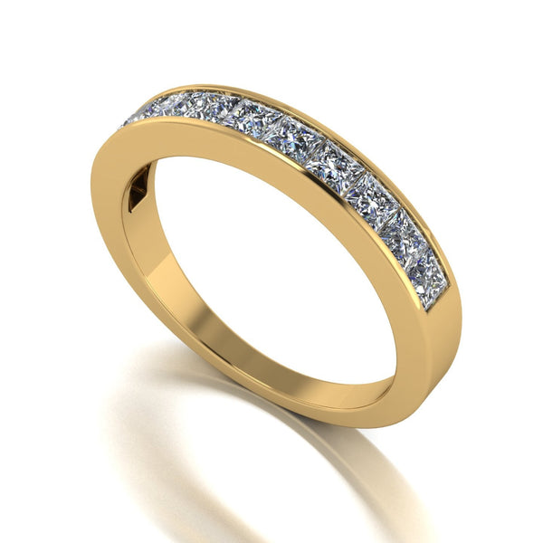 1.00ct (10x 2.5mm) Square Moissanite Set Eternity Ring