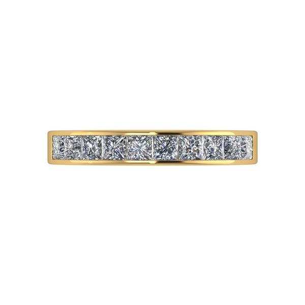 1.00ct (10x 2.5mm) Square Moissanite Set Eternity Ring