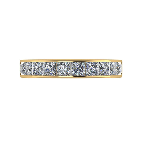 1.80ct (10x 3.0mm) Square Moissanite Set Eternity Ring