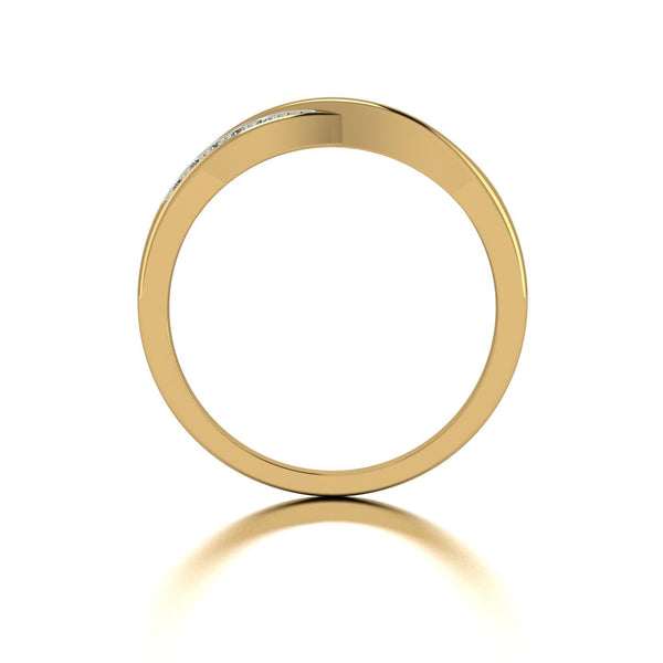 0.10ct (10x 1.3mm) Round Moissanite Set Eternity Ring