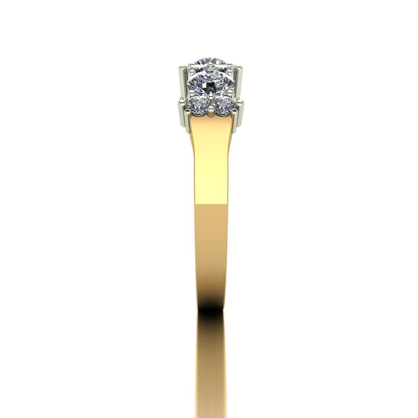 1.00ct (3x 4.0mm & 8x 2.0mm) Round Moissanite Set Eternity Ring