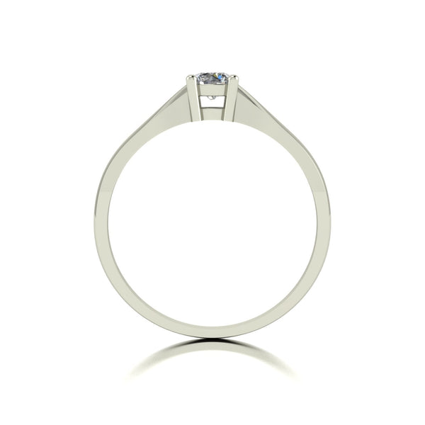0.25ct (1x 4.0mm) Round Moissanite Set Single Stone Ring