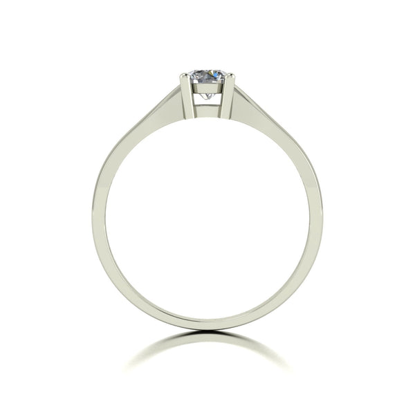 0.33ct (1x 4.5mm) Round Moissanite Set Single Stone Ring