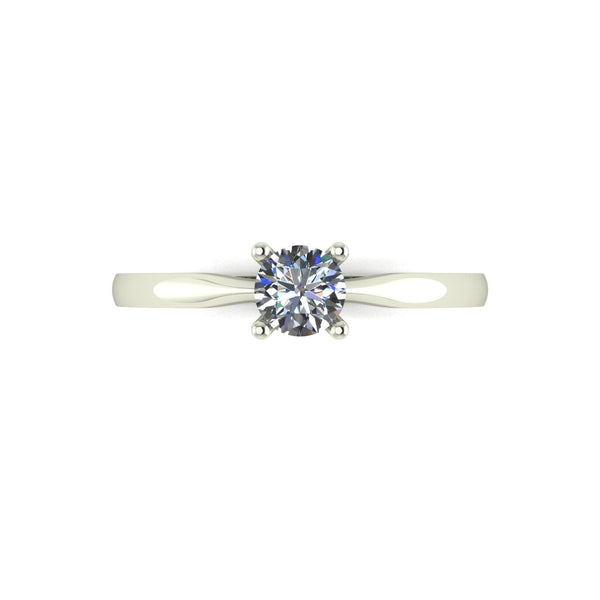 0.33ct (1x 4.5mm) Round Moissanite Set Single Stone Ring