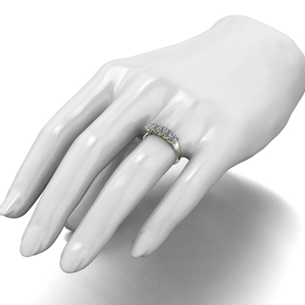 1.00ct (5x 3.5mm) Round Moissanite Set Eternity Ring