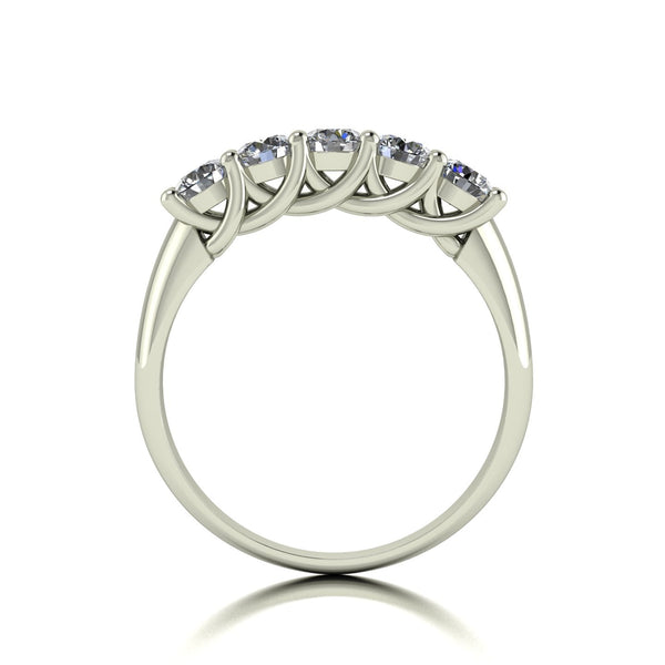 1.00ct (5x 3.5mm) Round Moissanite Set Eternity Ring