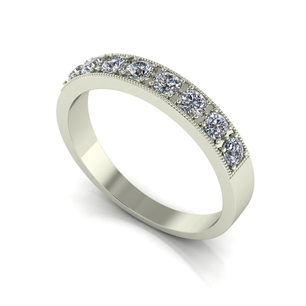 0.50ct (8x 2.5mm) Round Moissanite Set Eternity Ring