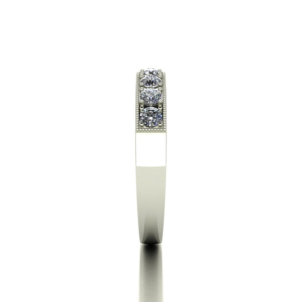 0.50ct (8x 2.5mm) Round Moissanite Set Eternity Ring