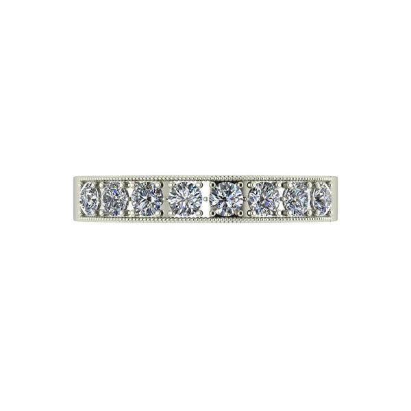 0.50ct (8x 2.5mm) Round Moissanite Set Eternity Ring
