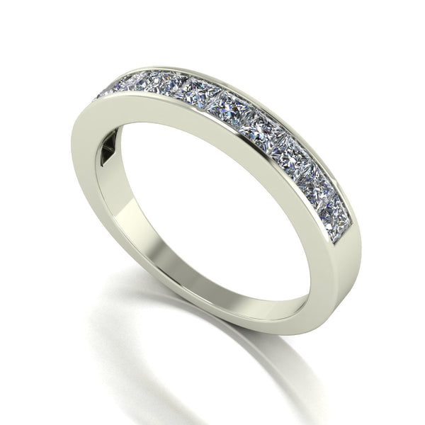 1.00ct (10x 2.5mm) Square Moissanite Set Eternity Ring