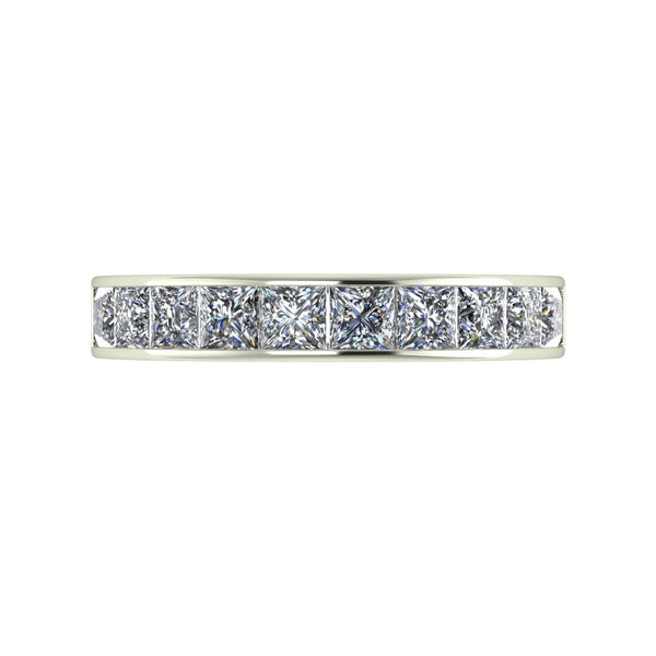 1.80ct (10x 3.0mm) Square Moissanite Set Eternity Ring