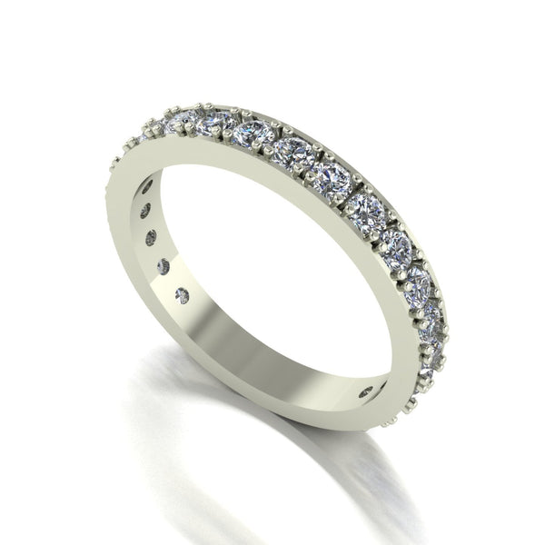1.00ct (20x 2.3mm) Round Moissanite Set Eternity Ring