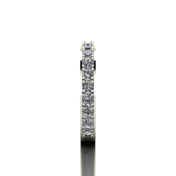 1.00ct (20x 2.3mm) Round Moissanite Set Eternity Ring