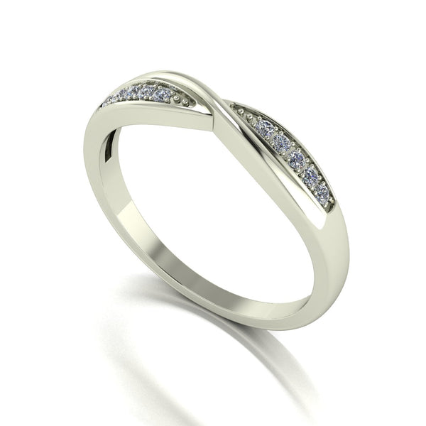 0.10ct (10x 1.3mm) Round Moissanite Set Eternity Ring
