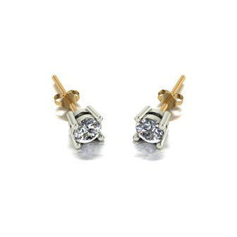 0.50ct (2x 4.0mm) Round Moissanite Set Earrings