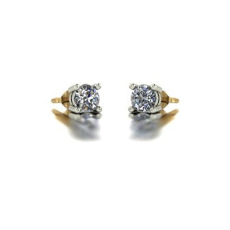 0.50ct (2x 4.0mm) Round Moissanite Set Earrings