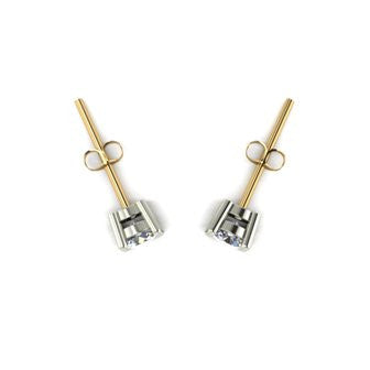 0.50ct (2x 4.0mm) Round Moissanite Set Earrings