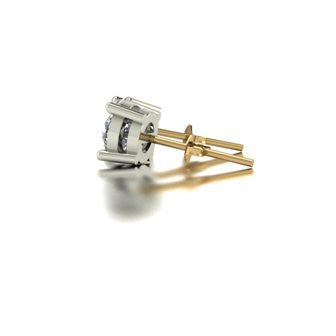 1.50ct (2x 6.0mm) Round Moissanite Set Earrings