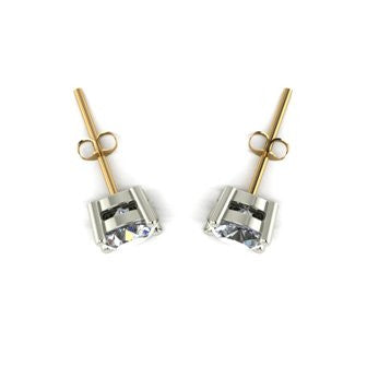 1.50ct (2x 6.0mm) Round Moissanite Set Earrings