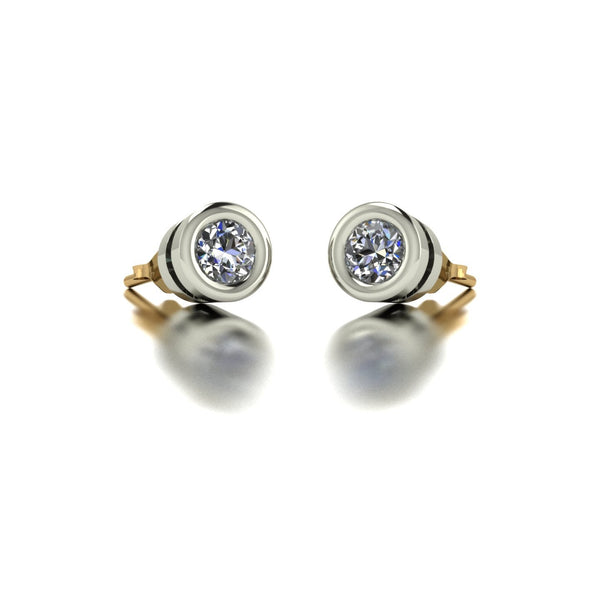 0.50ct (2x 4.0mm) Round Moissanite Set Earrings