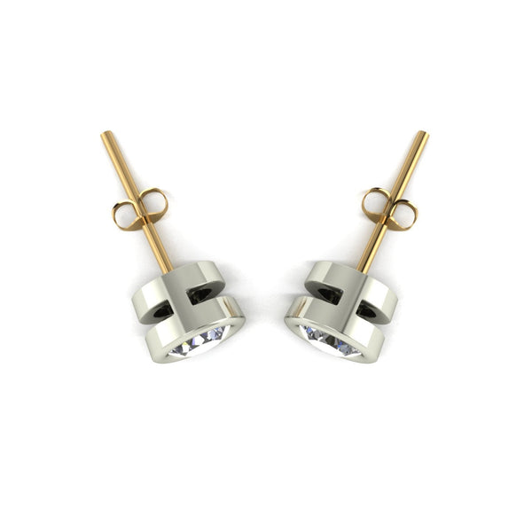 1.00ct (2x 5.0mm) Round Moissanite Set Earrings