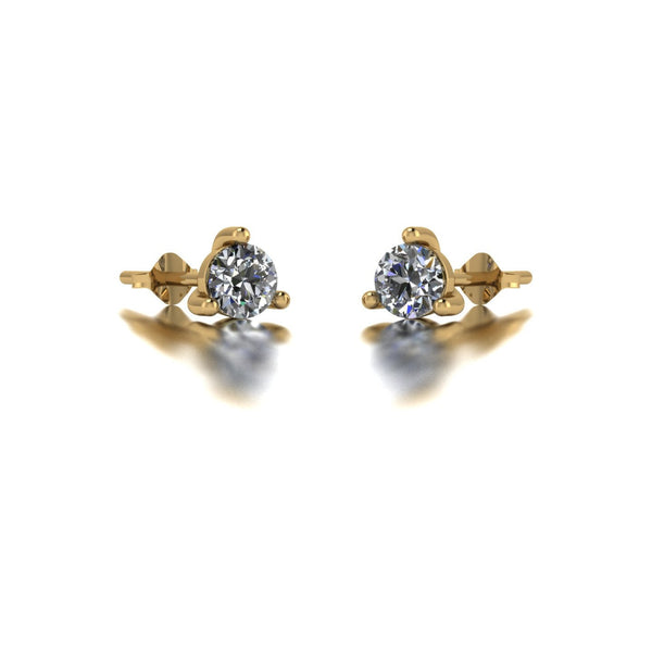 0.50ct (2x 4.0mm) Round Moissanite Set Earrings