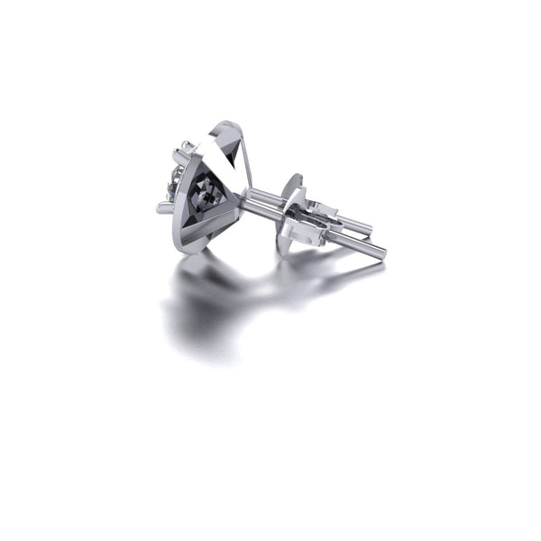 0.78ct (2x 4.0mm & 24x 1.3mm) Round Moissanite Set Earrings